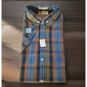 Deadstock 60s Sundowner Tapered & Tails Hemingway Pearl Snap Club Collar Shirt M